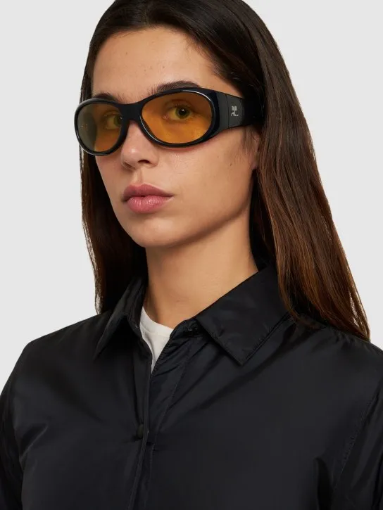 Courreges   Hybrid 01 round acetate sunglasses 