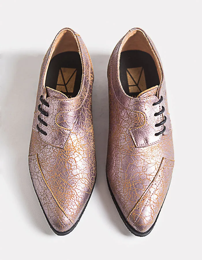 Dali Pointy Longwing Lilac Shoes