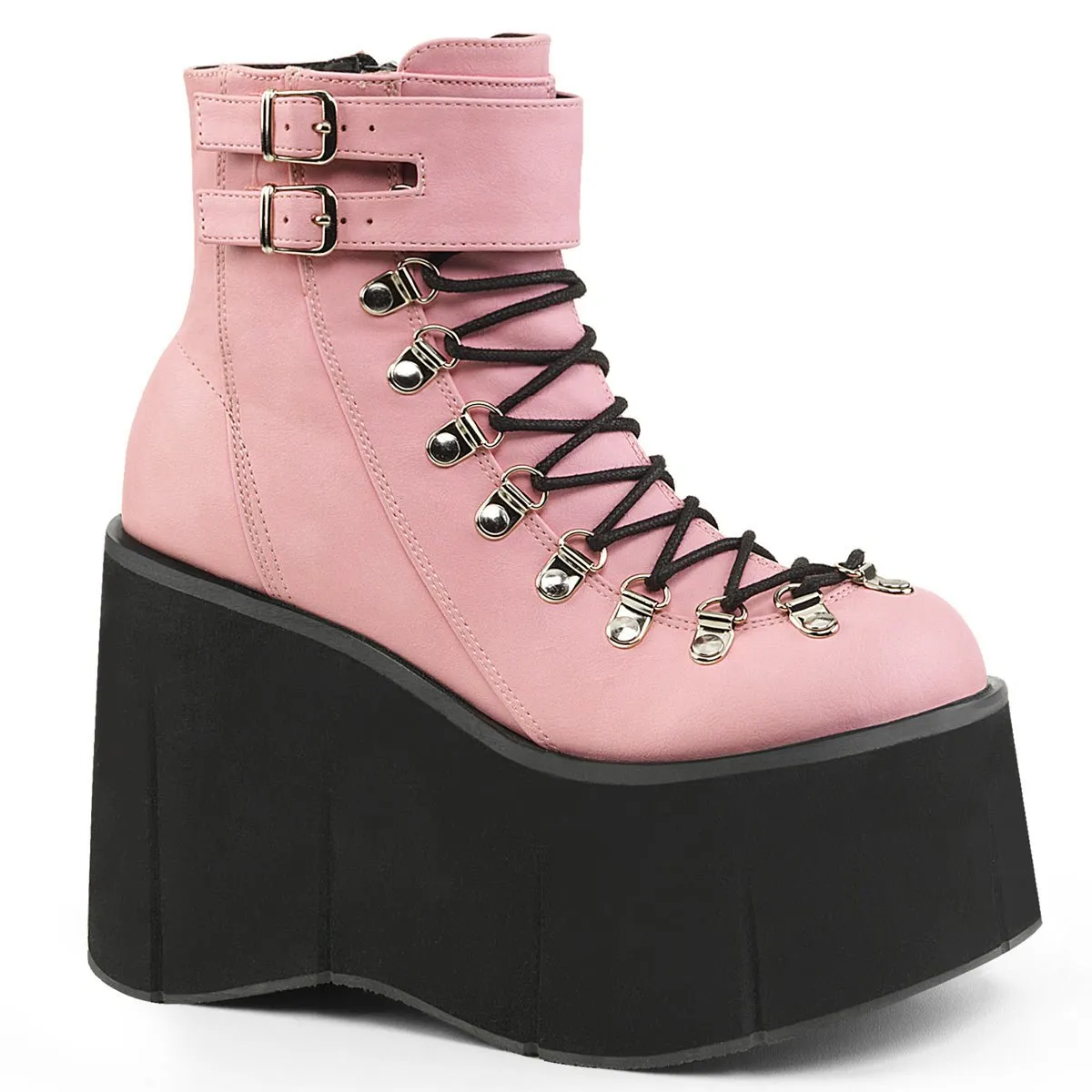 Demonia KERA-21 | Baby Pink  Vegan Leather Ankle Boots