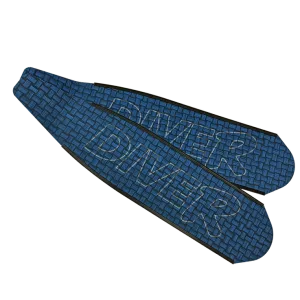 DiveR Blue Carbon Long Blade Fins