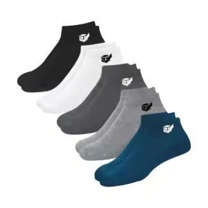 Fashionable Low Length Ankle Socks (Multicolor, Free Size - Set of 5)