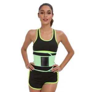 Fitness Protective Gear Sports Training Abdominal Belt Compression Sweat Protective Belt, Specification: M (105 x 20cm)(Green)