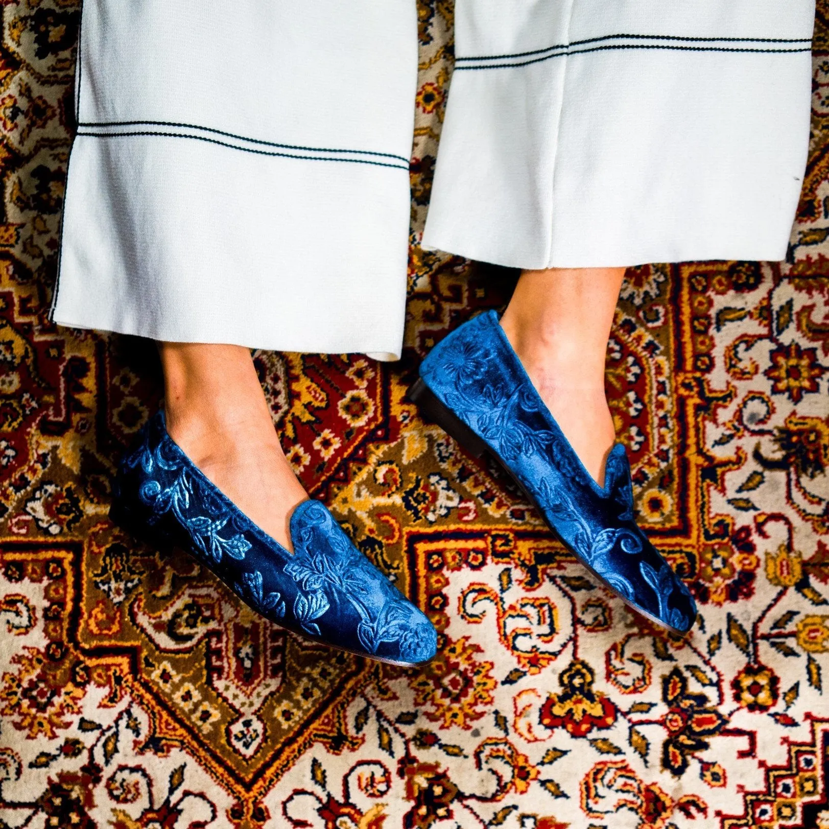 Gainsborough Slippers Turquoise - Fabula & Tales