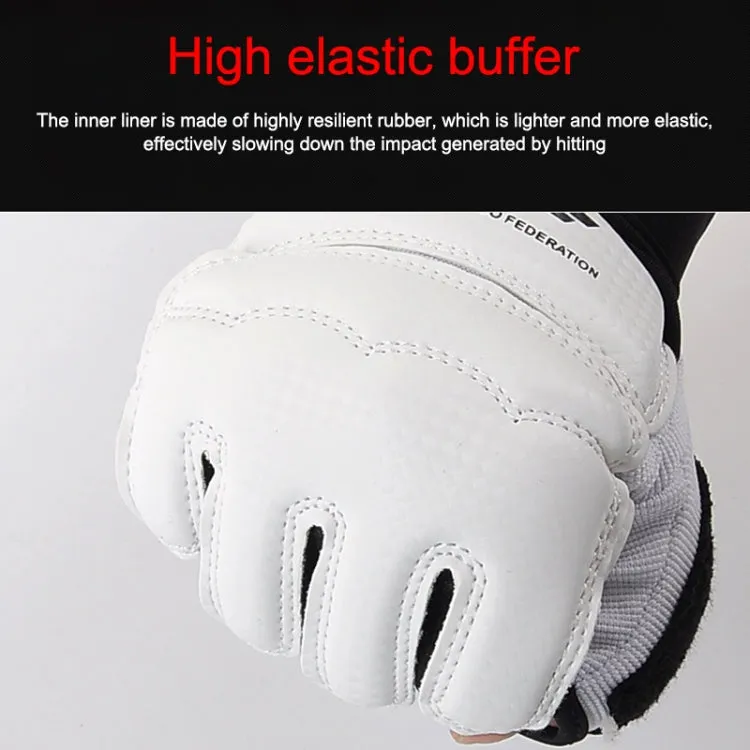 Half Fingers Adults Sandbag Training Boxing Gloves PU Leather Fitness Sparring Taekwondo Gloves, SIZE:XS