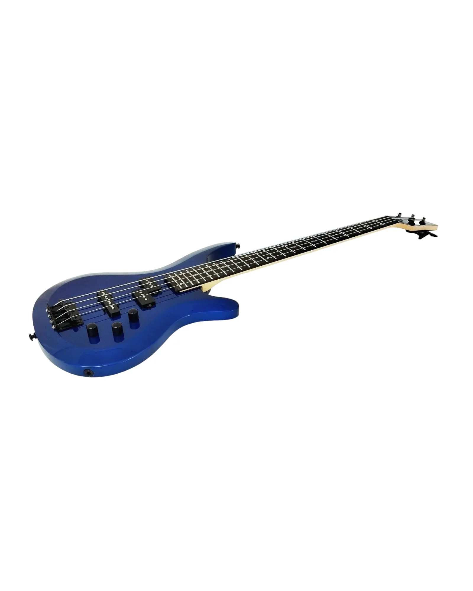 Haze SBG-387JB Electric Bass Guitar, 4-String, Navy Metallic Blue with Accessories and Haze CUBEBABY Multi Effects Pedals(Optional)