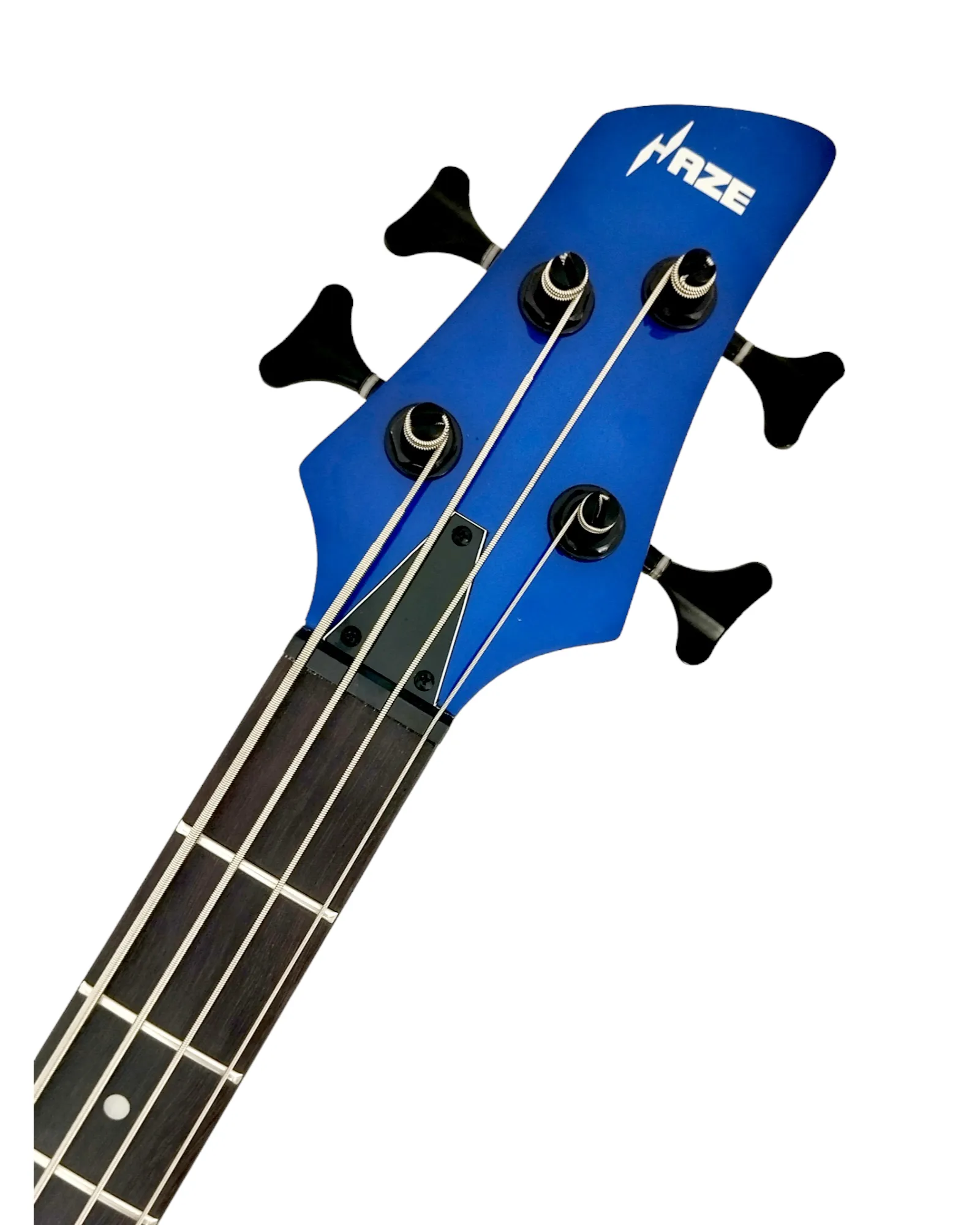 Haze SBG-387JB Electric Bass Guitar, 4-String, Navy Metallic Blue with Accessories and Haze CUBEBABY Multi Effects Pedals(Optional)