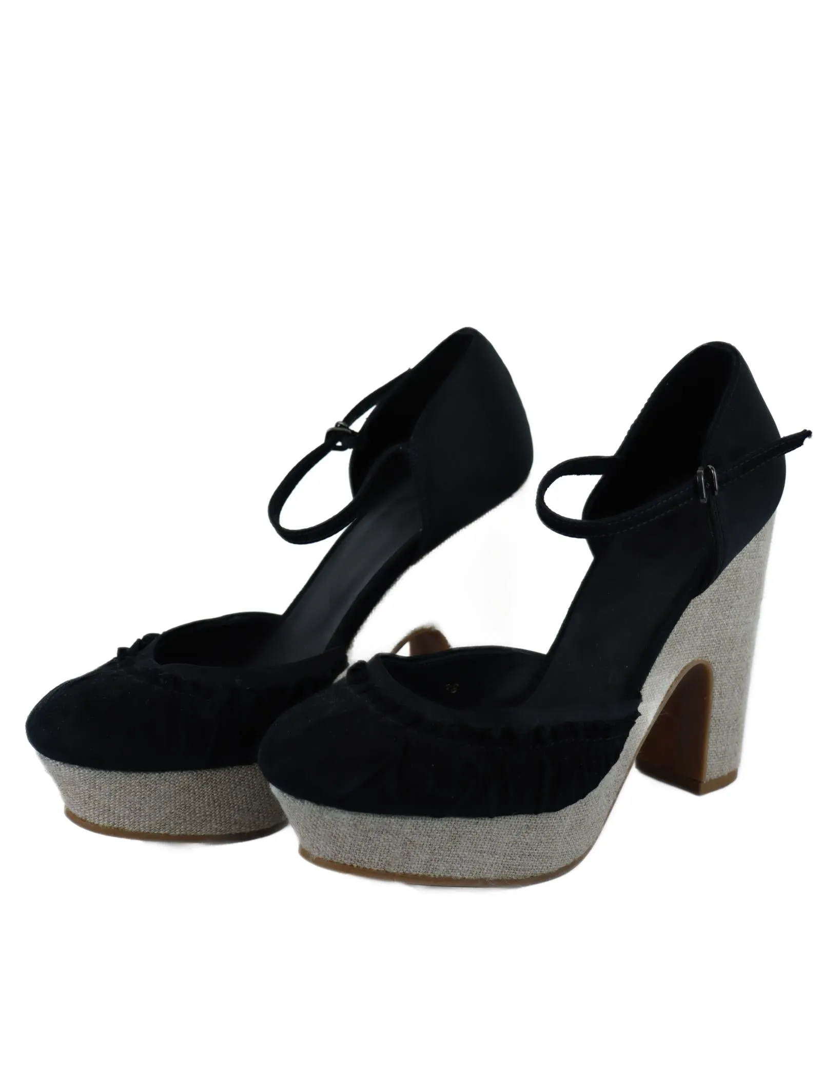 Hoss Black Wedges 8