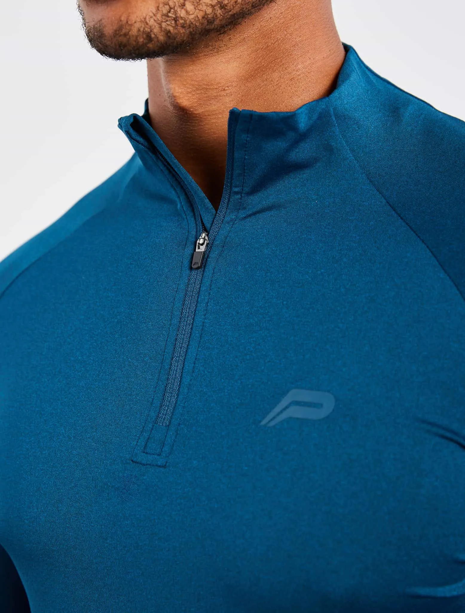 Hybrid Everyday 1/4 Zip - Blue Marl