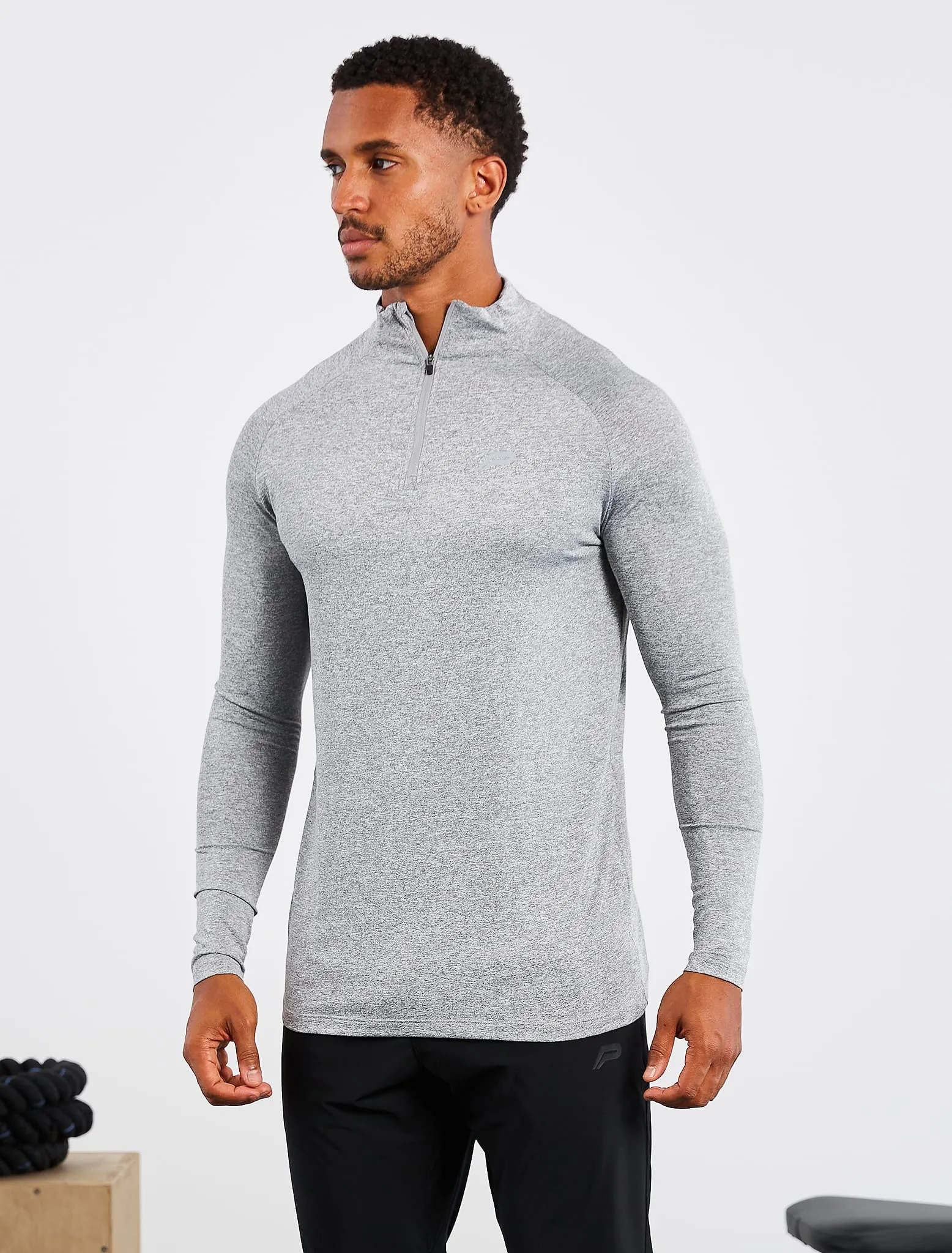 Hybrid Everyday 1/4 Zip - Grey Marl