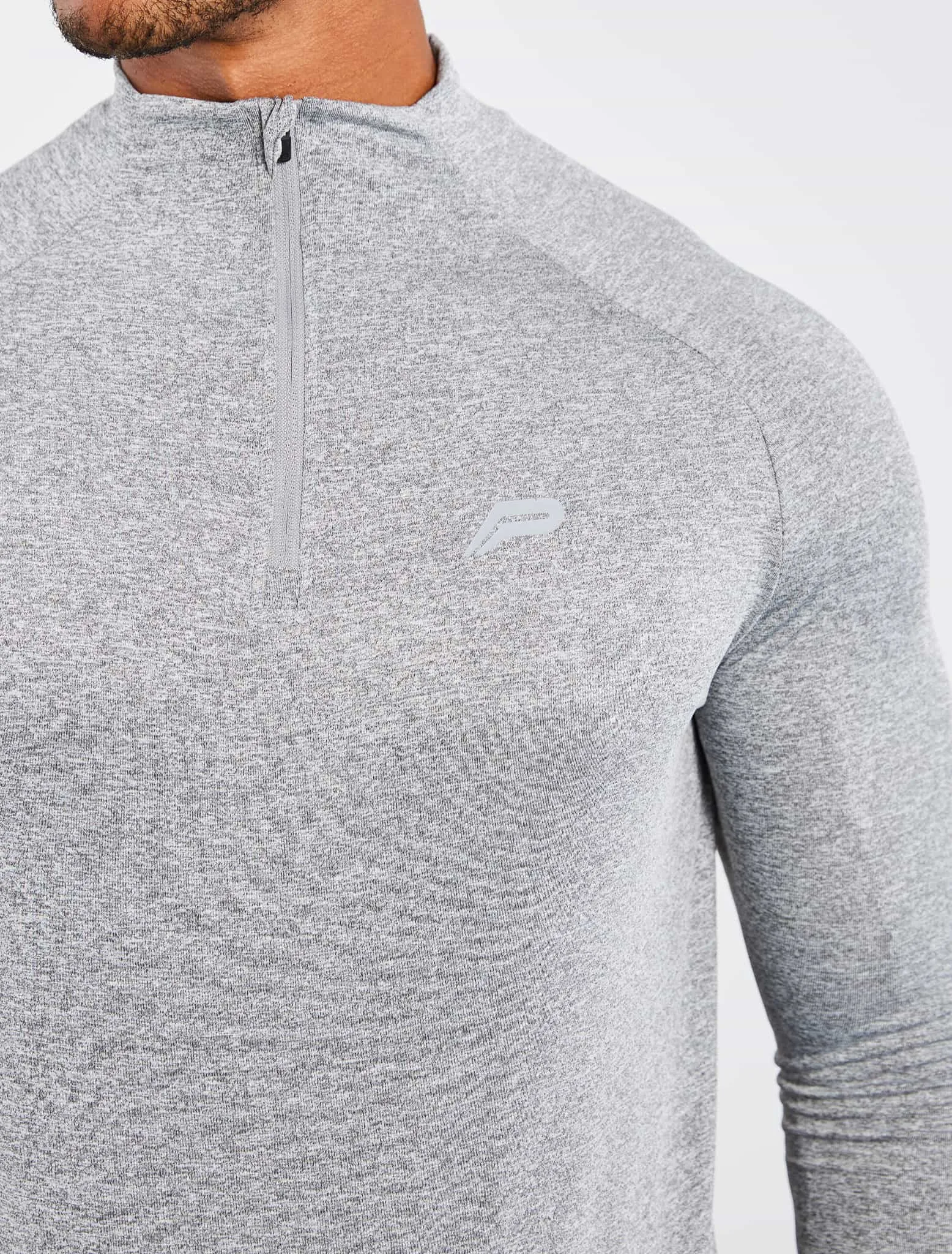 Hybrid Everyday 1/4 Zip - Grey Marl