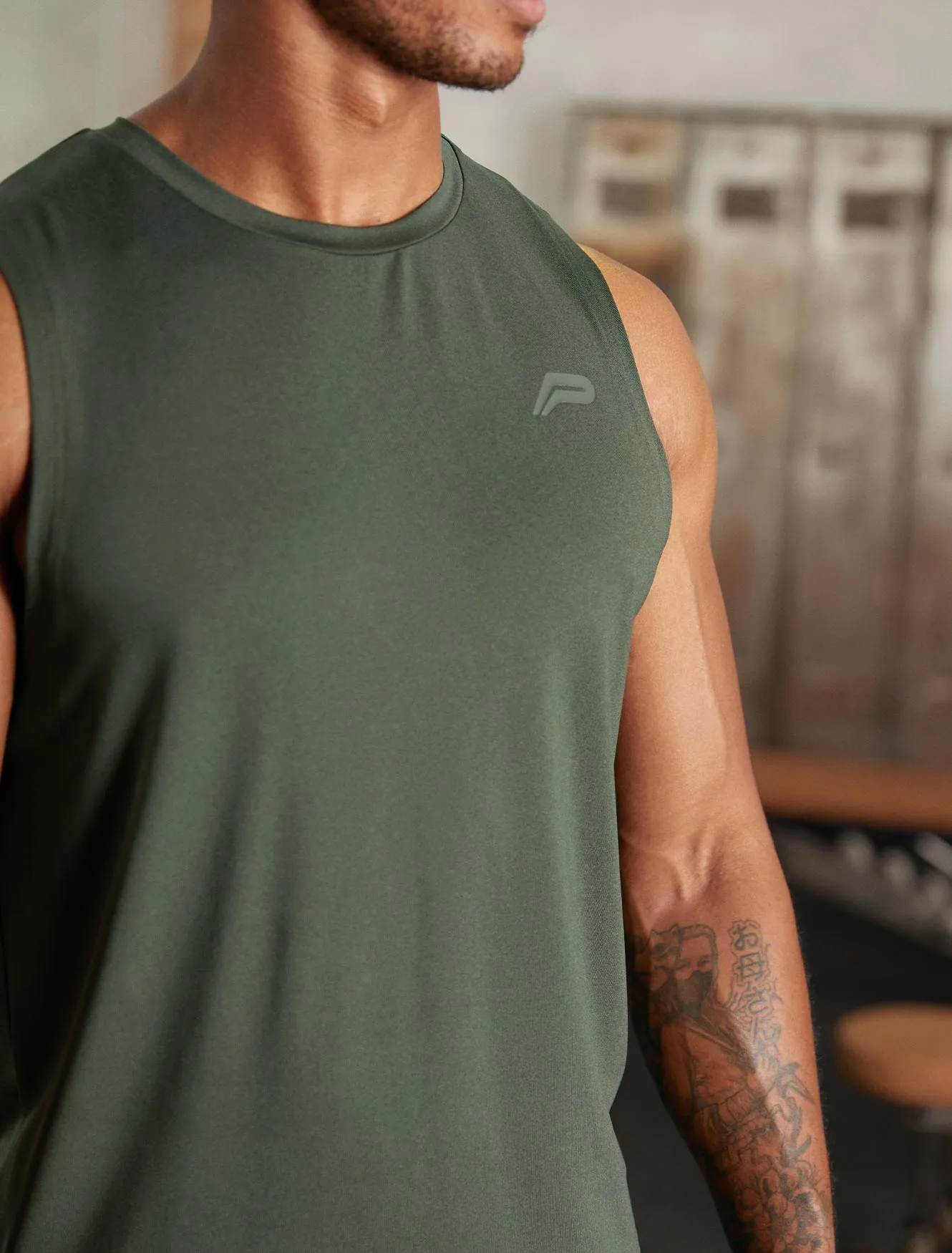 Hybrid Everyday Tank - Olive Marl