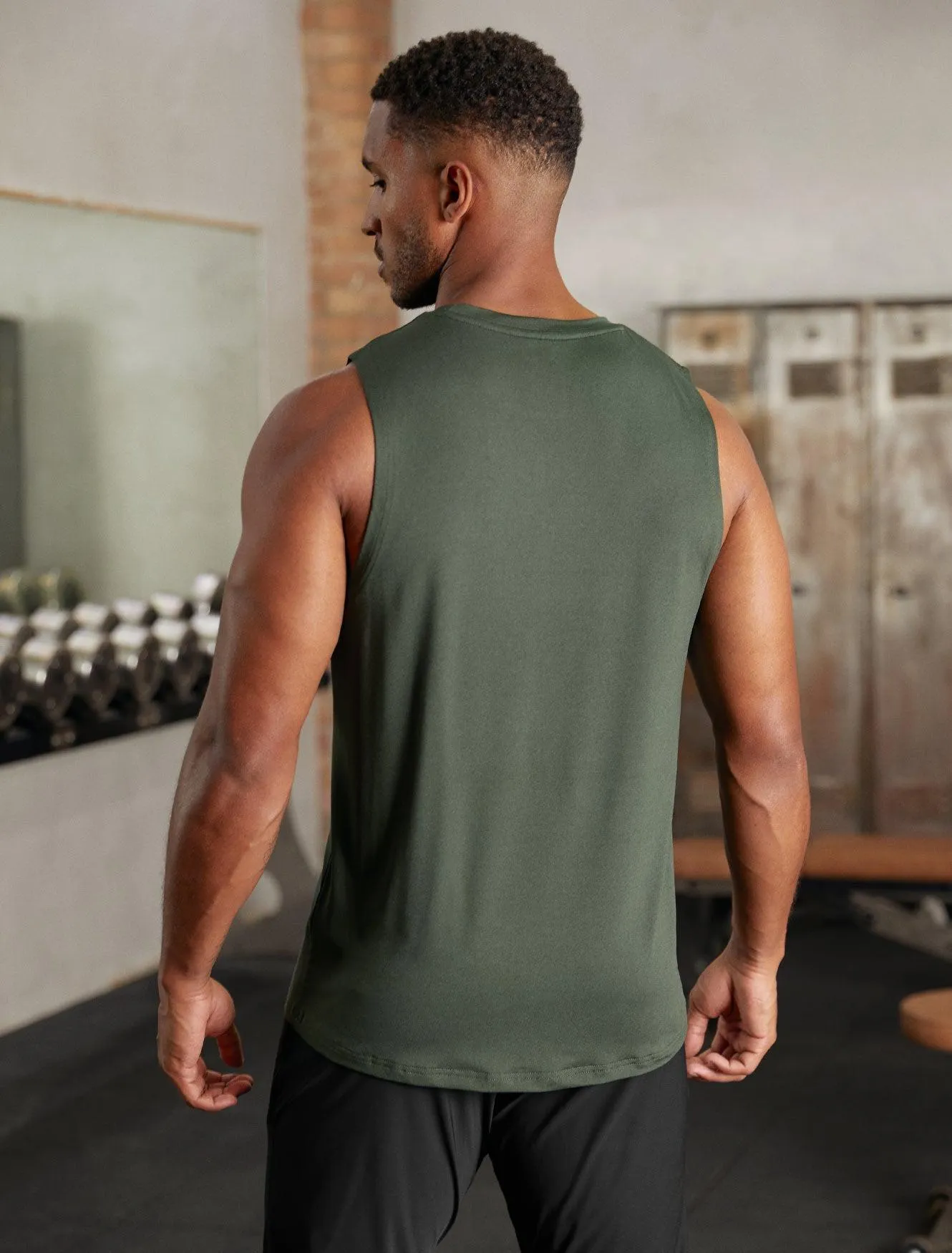 Hybrid Everyday Tank - Olive Marl