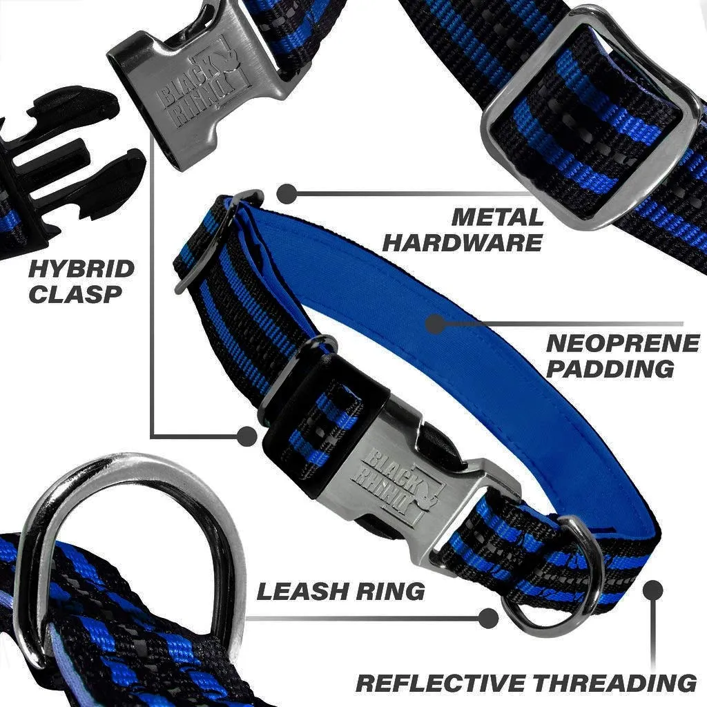 Hybrid Striped Dog Collar (Small/Medium/Large) For Medium Large Breeds | Heavy Duty