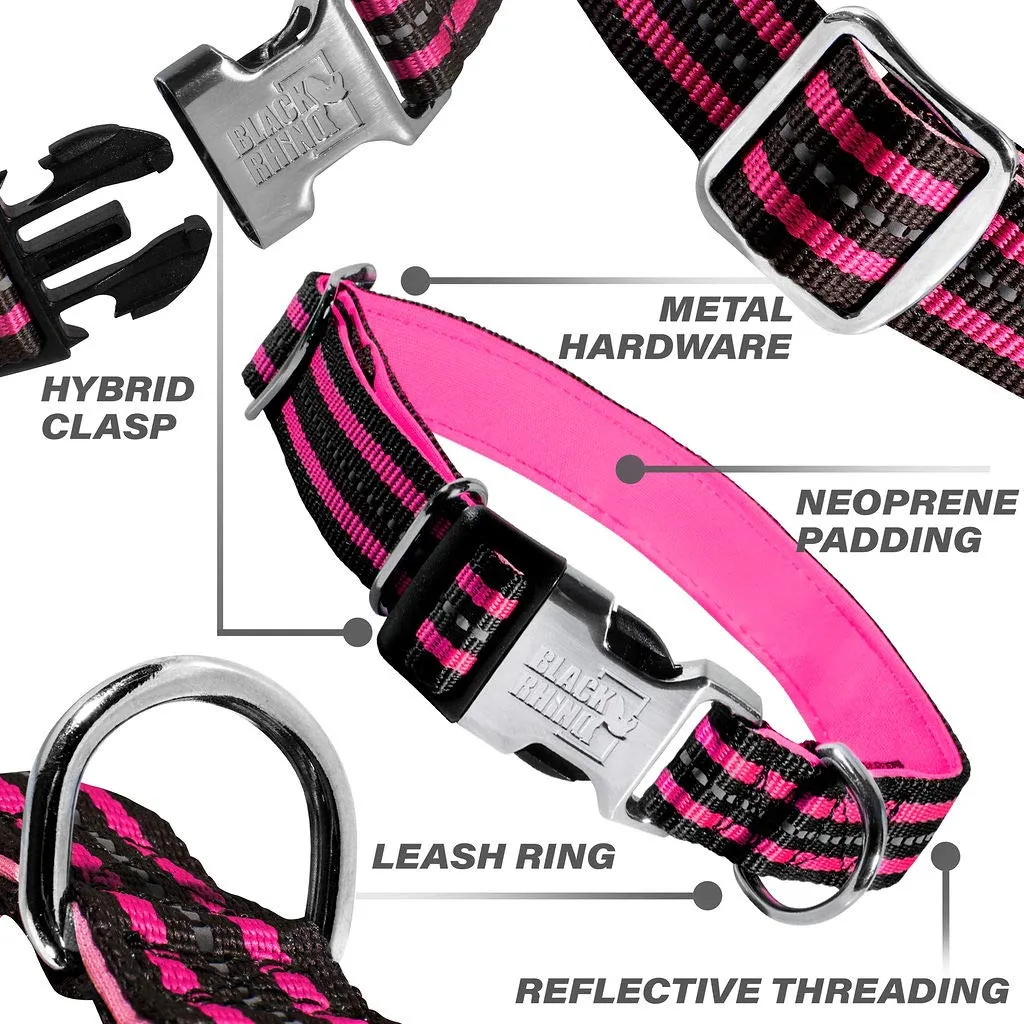 Hybrid Striped Dog Collar (Small/Medium/Large) For Medium Large Breeds | Heavy Duty