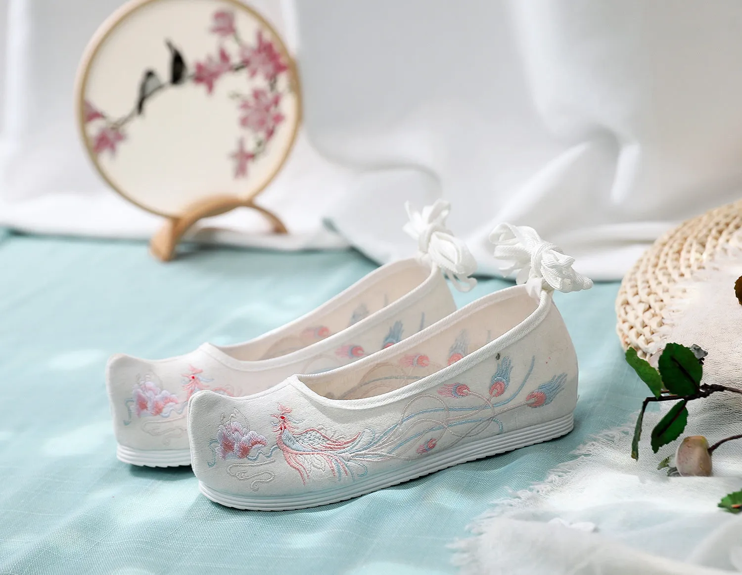 Increasing Insole Bow Antique Embroidered For Canvas Shoes