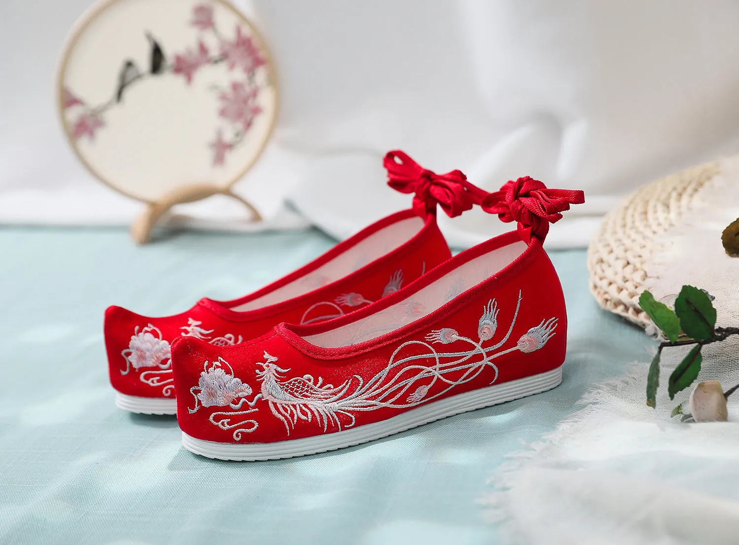 Increasing Insole Bow Antique Embroidered For Canvas Shoes