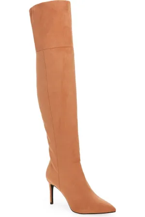 JEFFREY CAMPBELL | Pillar Stetch Suede Heel Boot -Blush