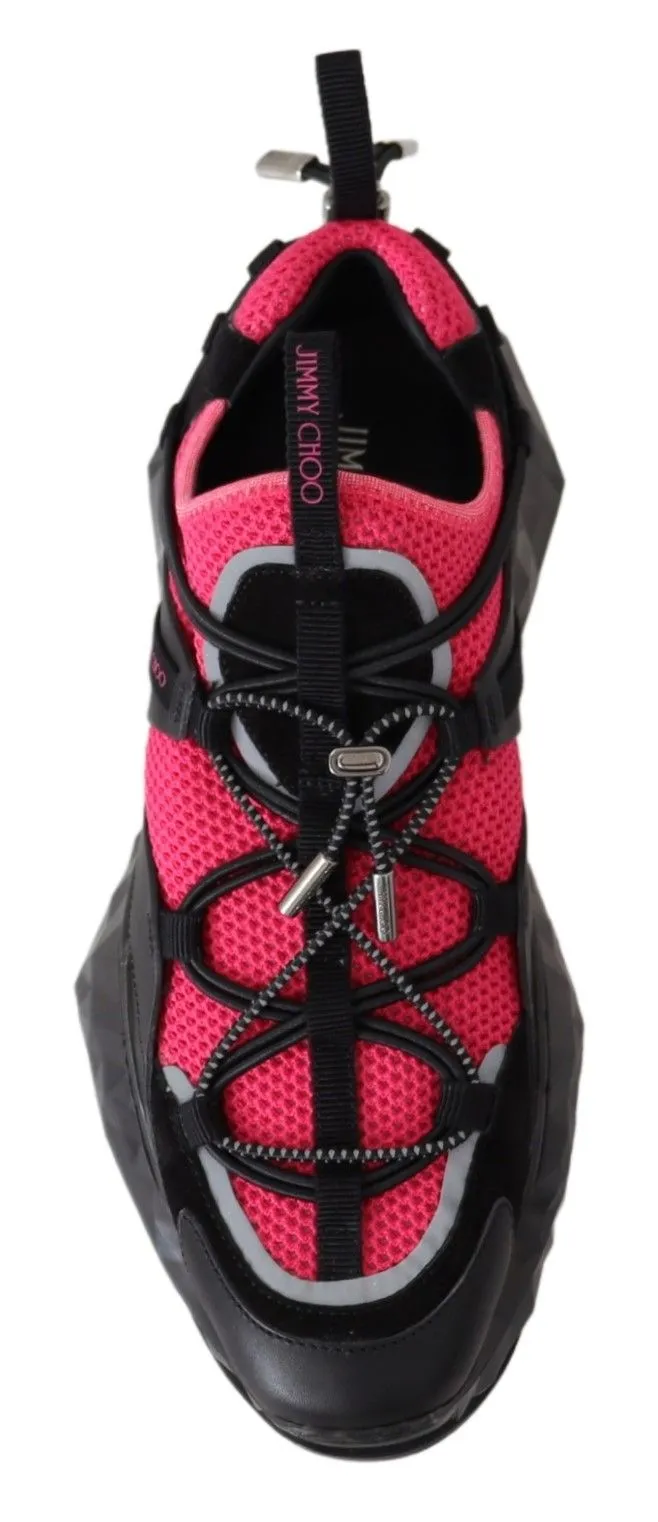 Jimmy Choo Electric Elegance Leather Mesh Sneakers