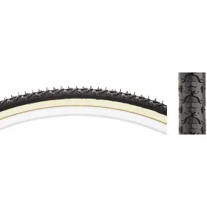 K161 KrossCyclo Bike Tire 27x1 3/8 Steel Bead Black/Tan