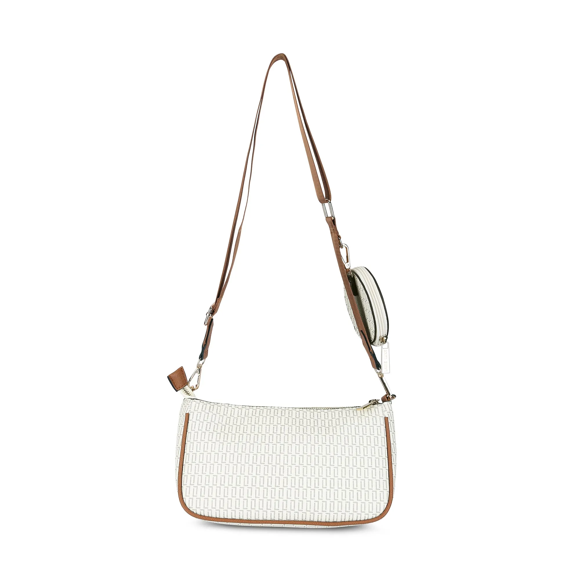 Lavie Luxe Monogram Chunk24 3Pc Off White Small Women's Sling