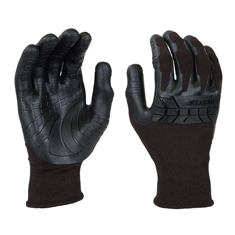 Madgrip PPPBLKRL Pro Palm Plus Liner Seamless Knit Glove Black (One Dozen)