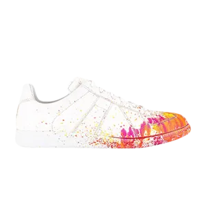 Maison Margiela Replica 'Paint Splatter - White Orange' sneakers, white