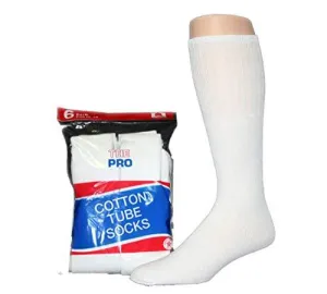 MDR American Made Tube Socks - White - Sock Size 10-13 Fits Shoes Size 9-14 1 Dozen