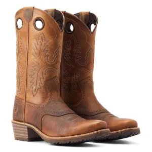 Men's Ariat Hybrid Roughstock Square Toe Western Boot - Sorrel Crunch