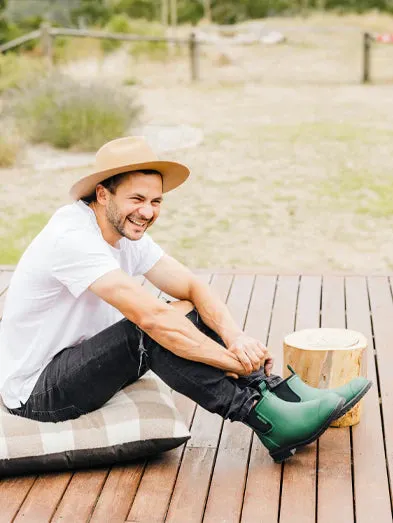 Merry People Bobbi Gumboot - Alpine Green / Black