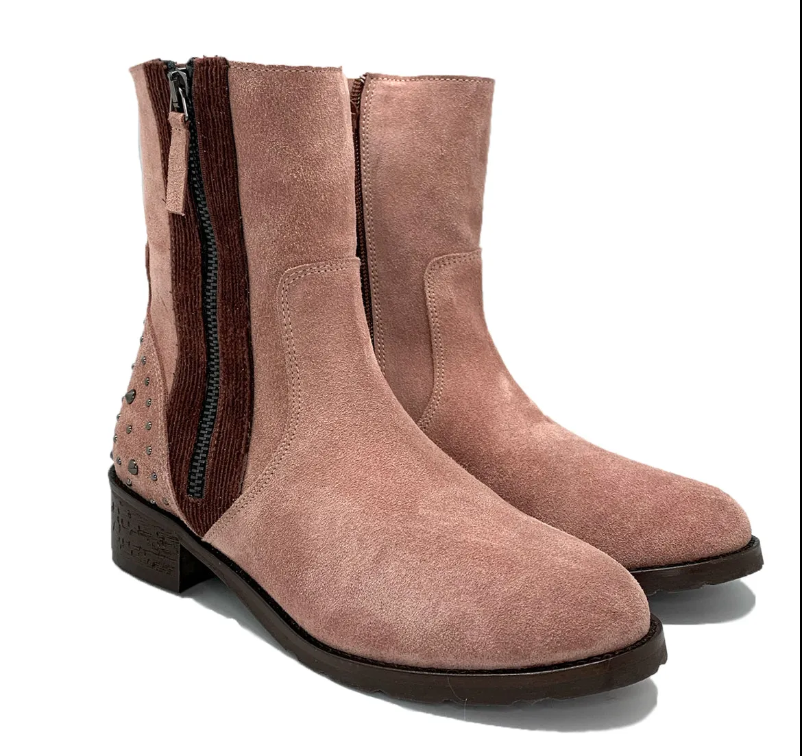 Mes Amie - Blush- brown ankle boot