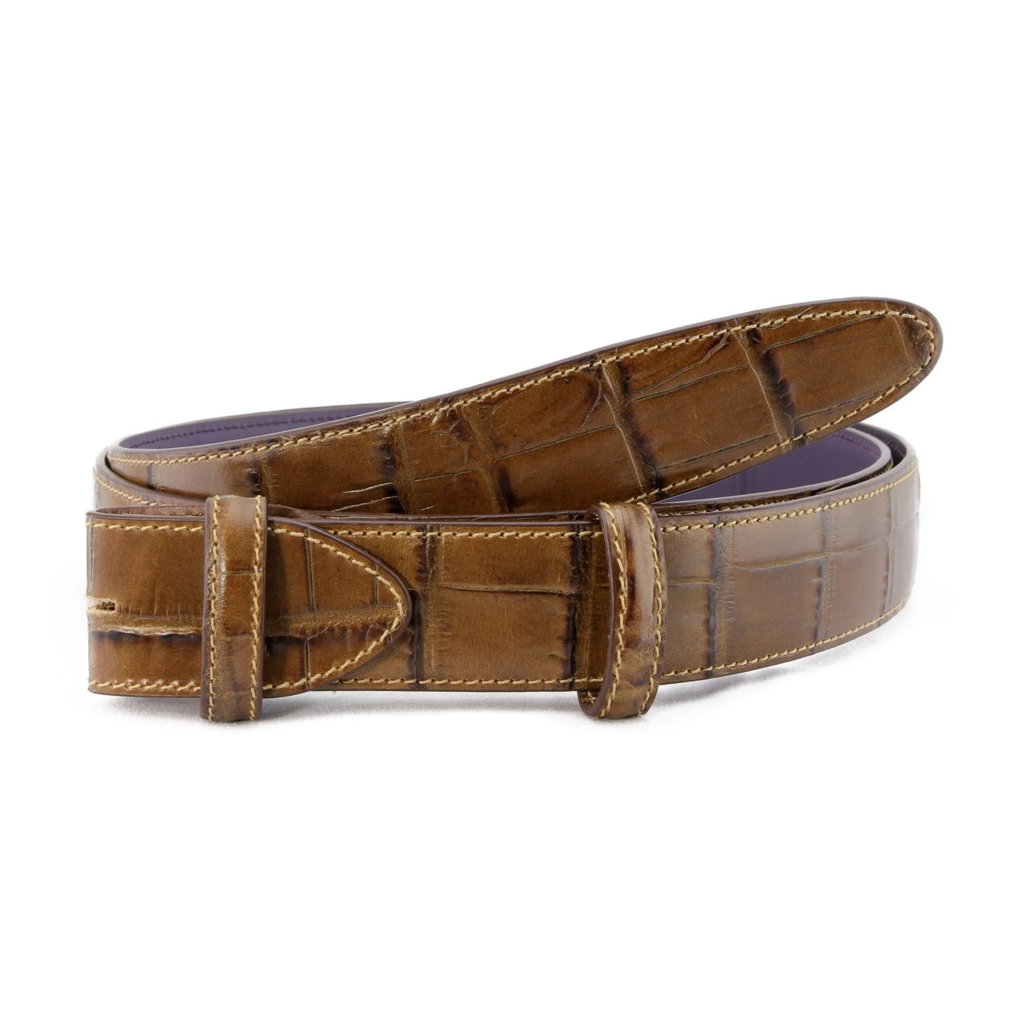 Mock Alligator Tail Belt Strap