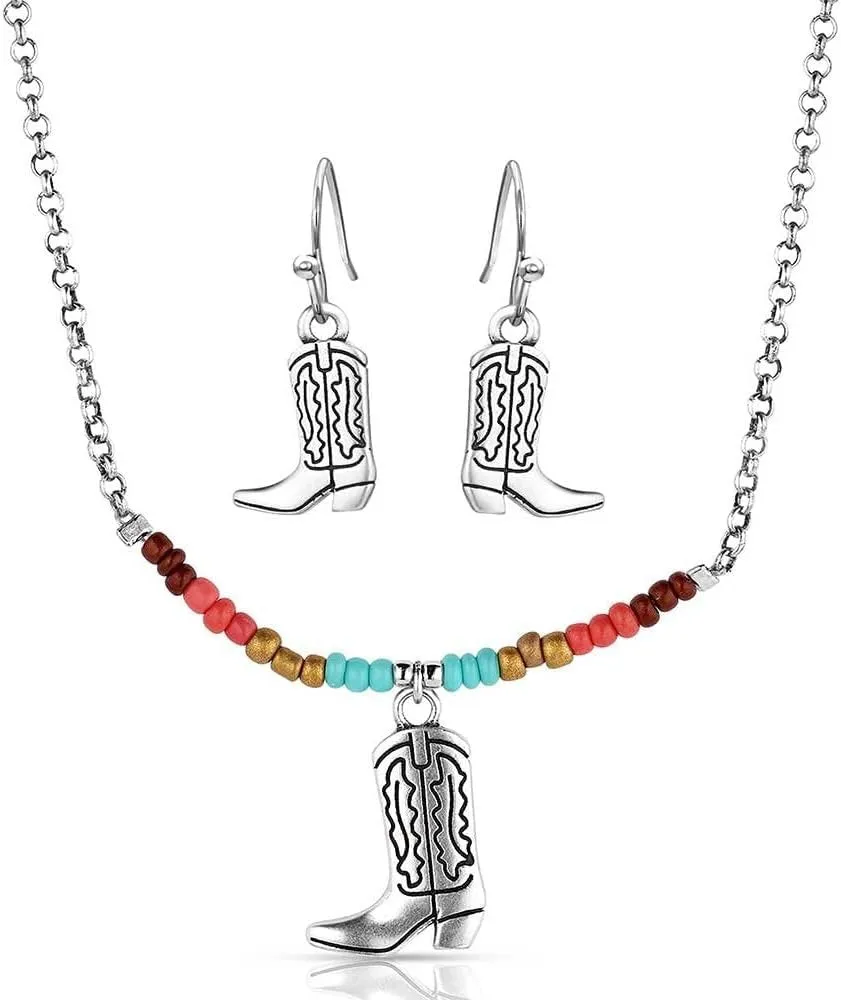 Montana Silversmiths Colorstruck Cowboy Boot Beaded Jewelry Set