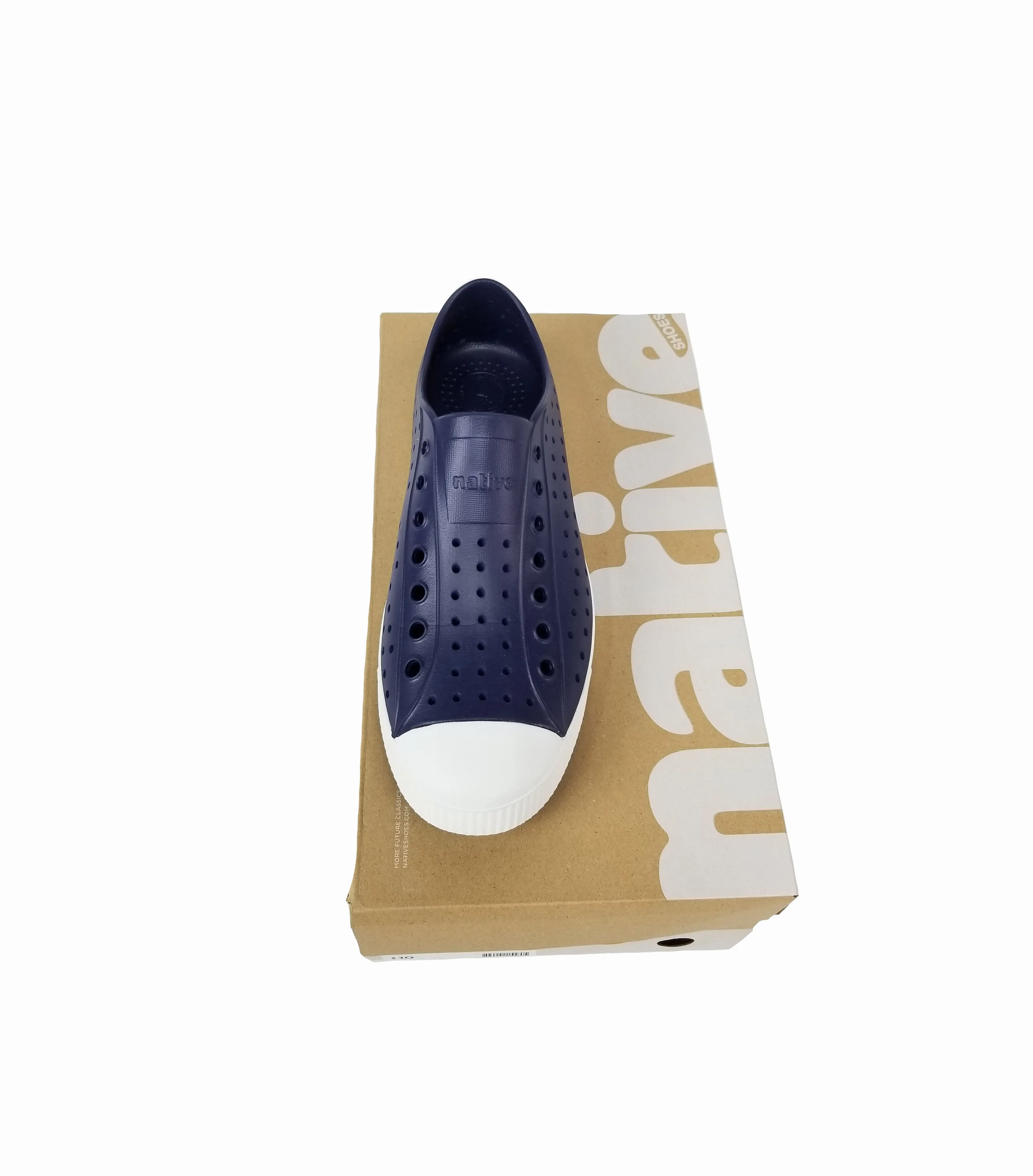 Native Jefferson Slip On Shoe - Regatta Blue & Shell White