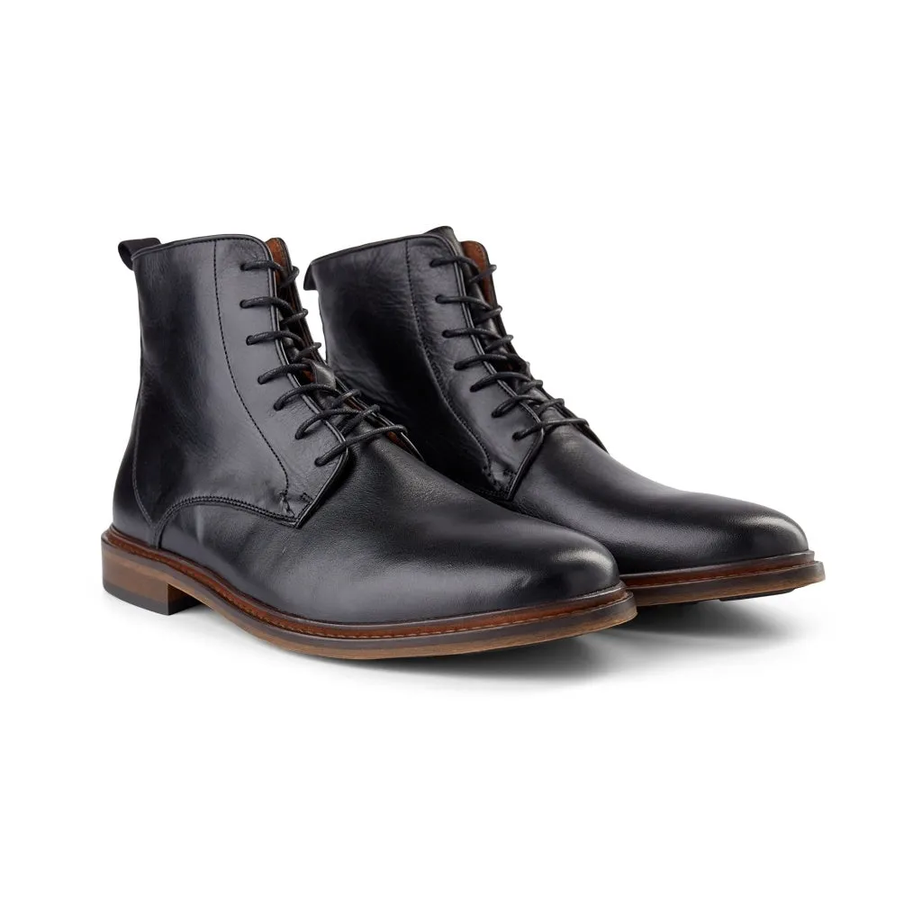 Ned boot leather - BLACK