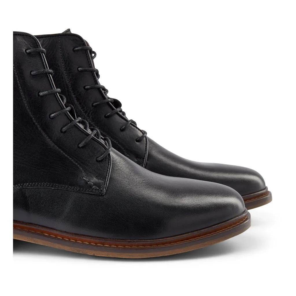 Ned boot leather - BLACK