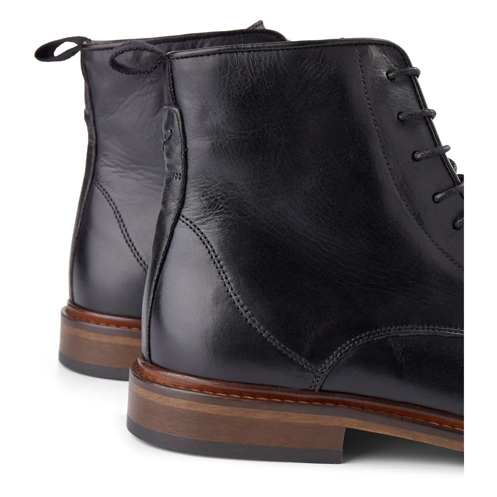 Ned boot leather - BLACK