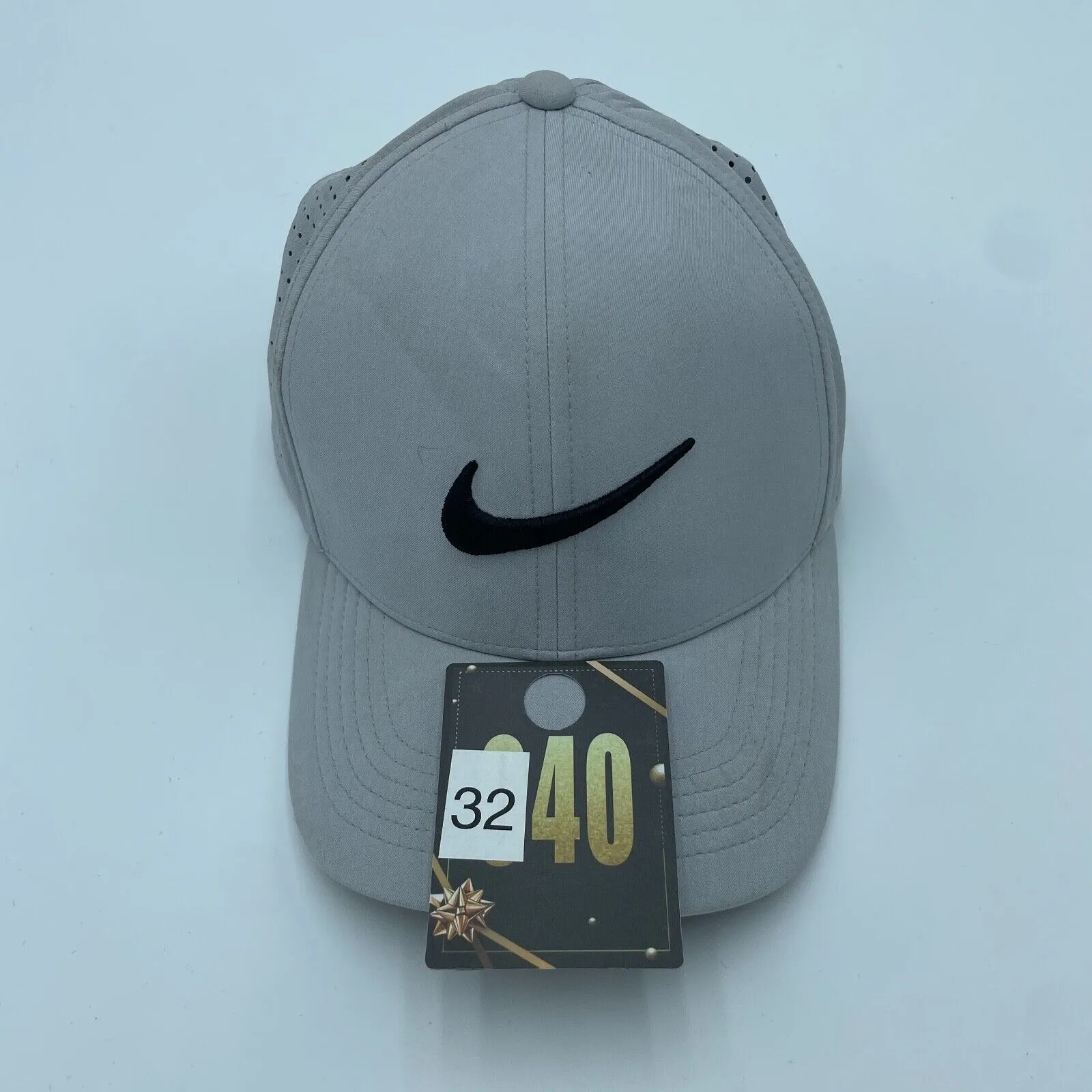 Nike Golf Tiger Woods Hat Cap Classic 99 Dri-Fit Gray 8924￼82-021 Size M/L