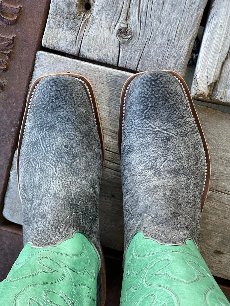 Olathe Boot Co.  | Slate Safari Giraffe Grey Pull Boot