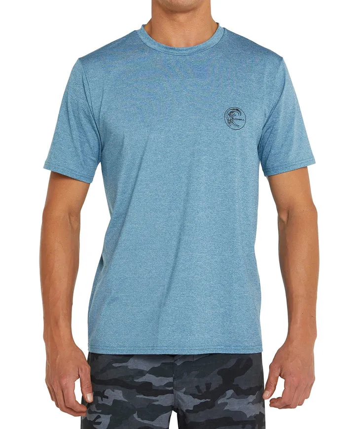 Oneill 24/7 Hybrid UV Surf Tee - Smoke Blue