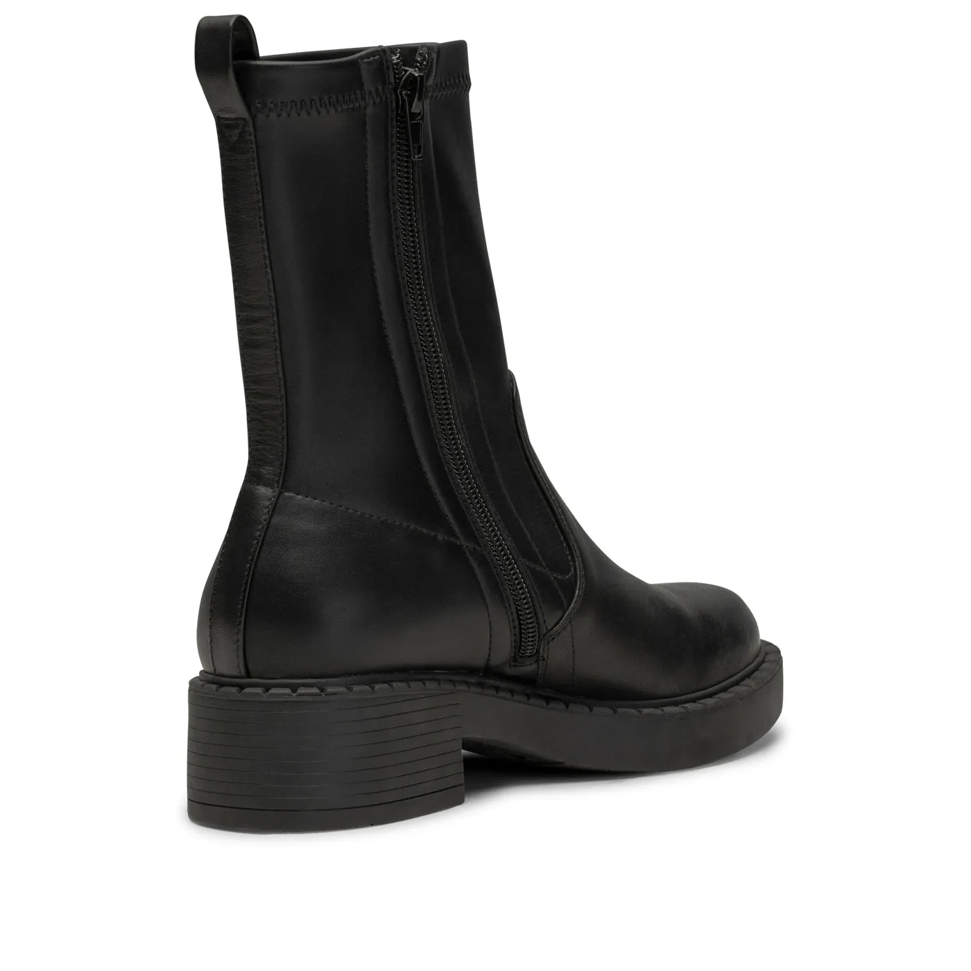 Patti boot leather - BLACK