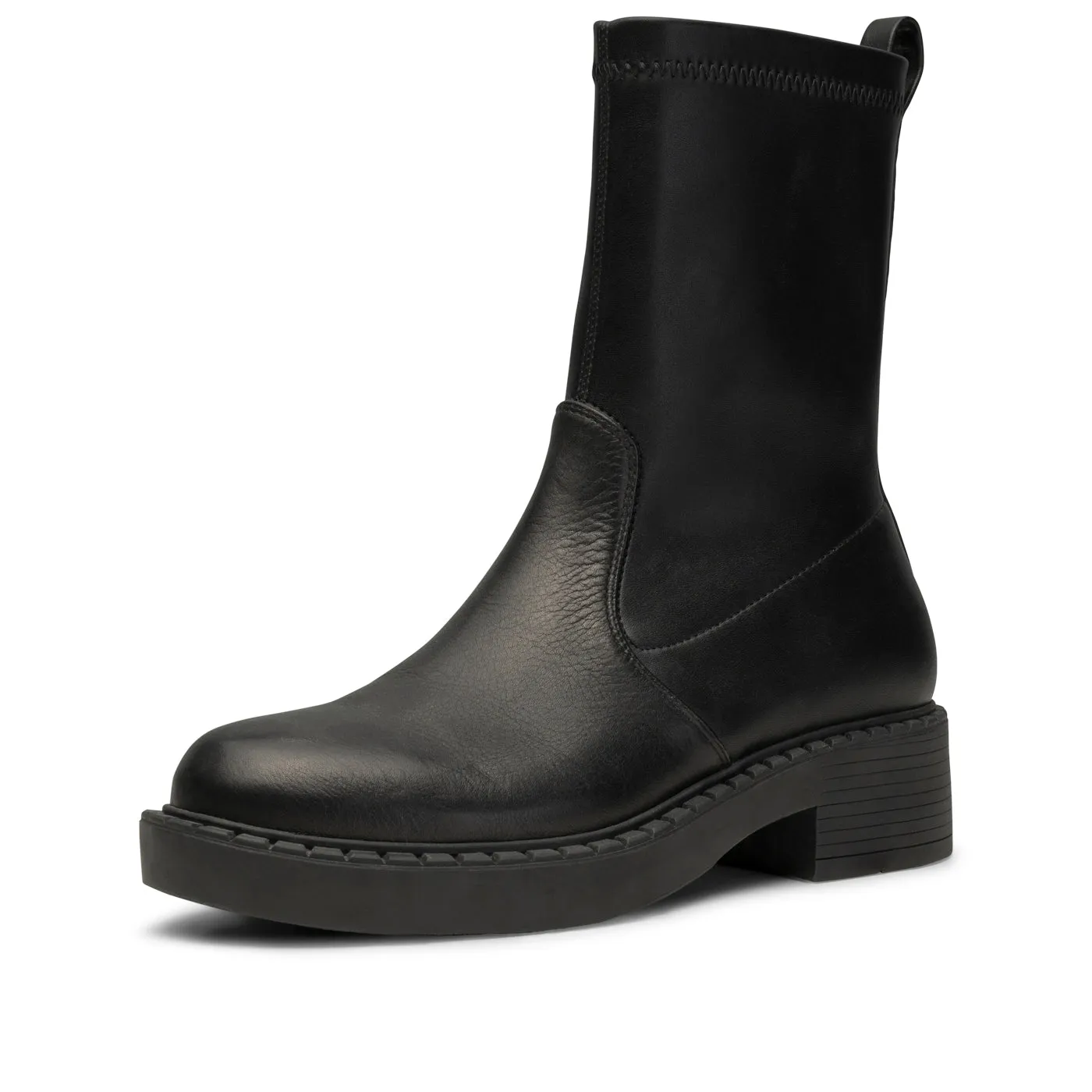 Patti boot leather - BLACK