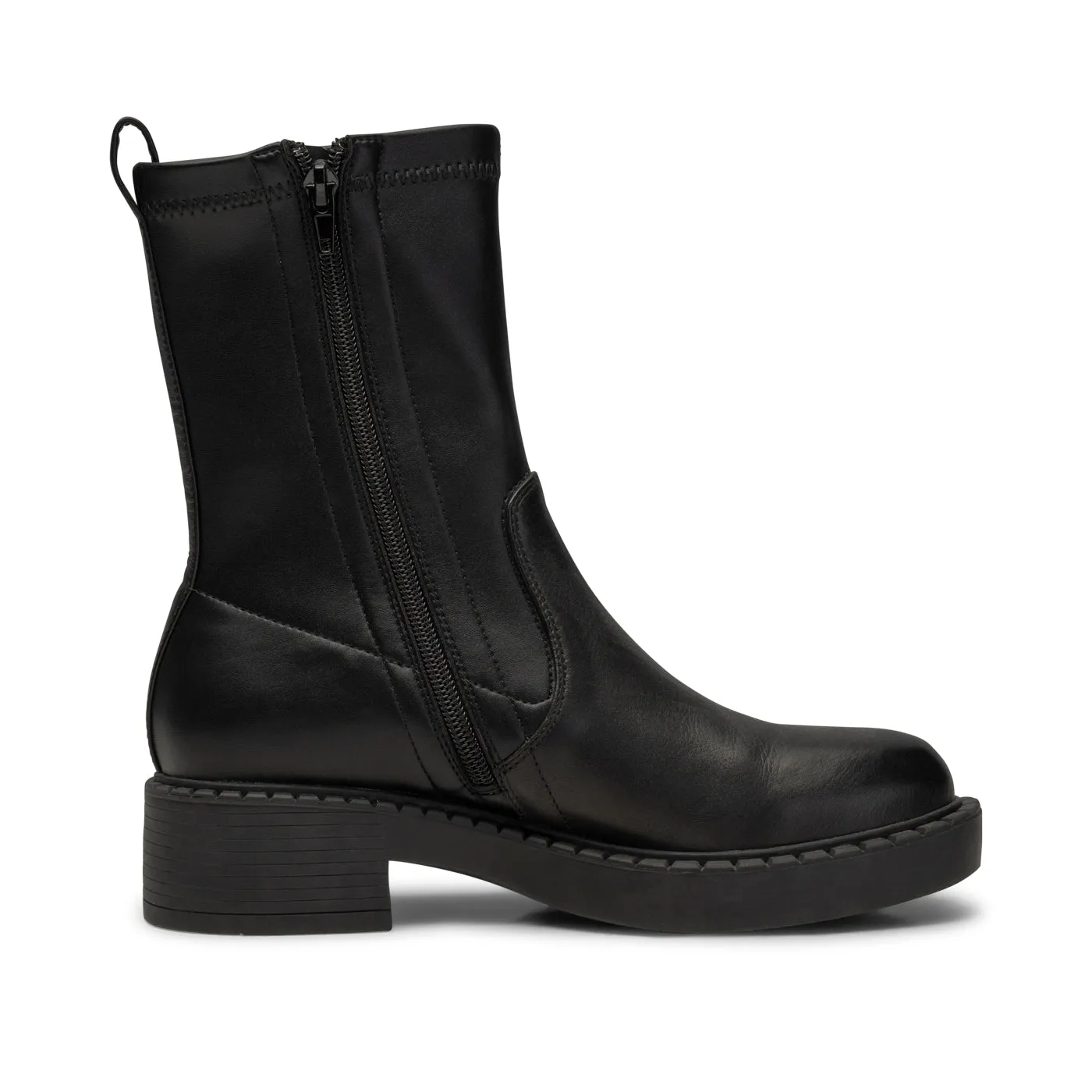 Patti boot leather - BLACK