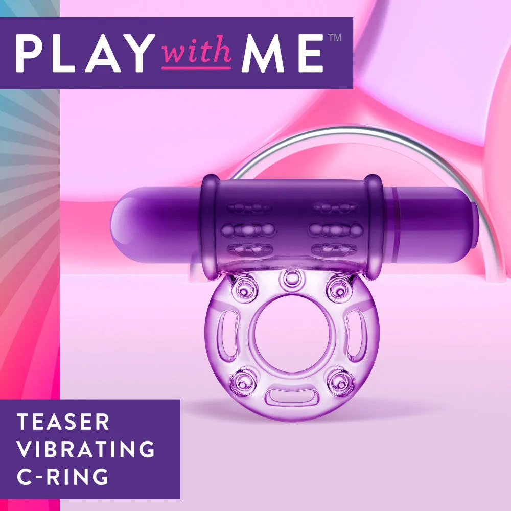 Play With Me By Blush® | Couples Play: Purple Vibrating Penis Ring