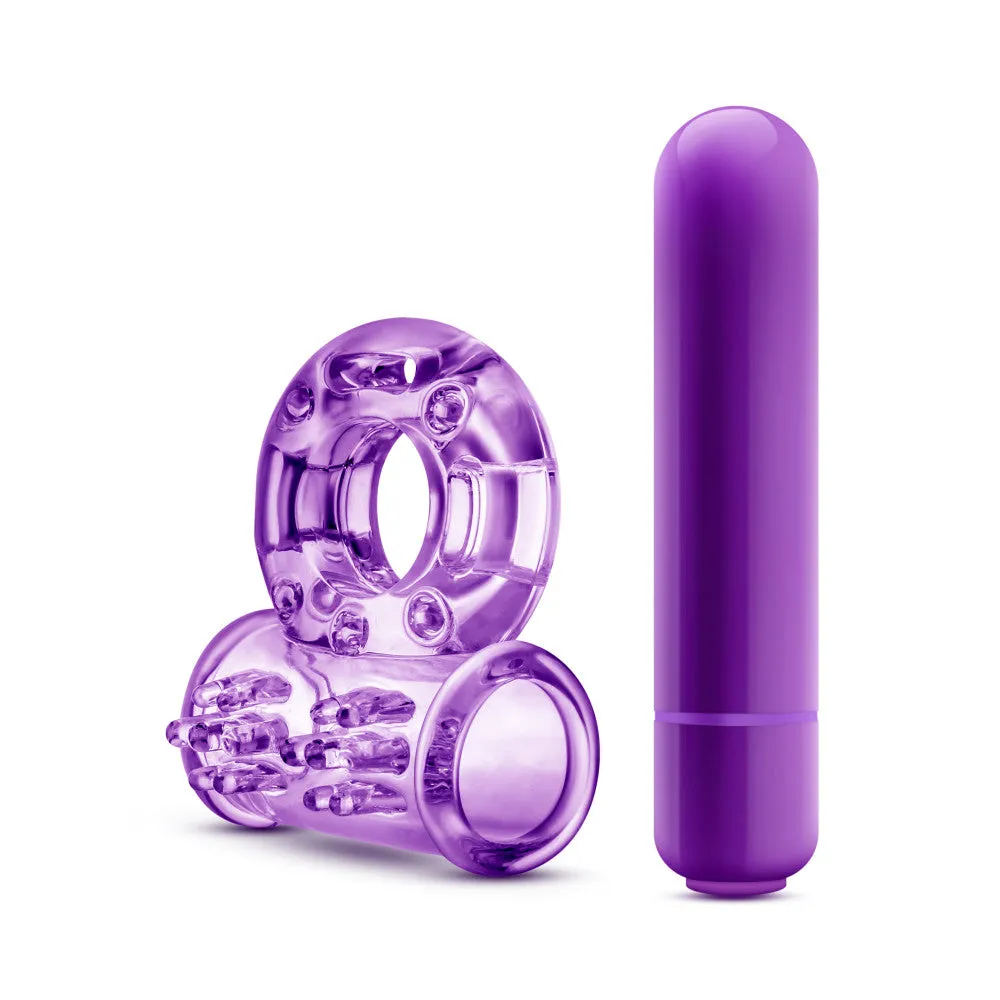 Play With Me By Blush® | Couples Play: Purple Vibrating Penis Ring