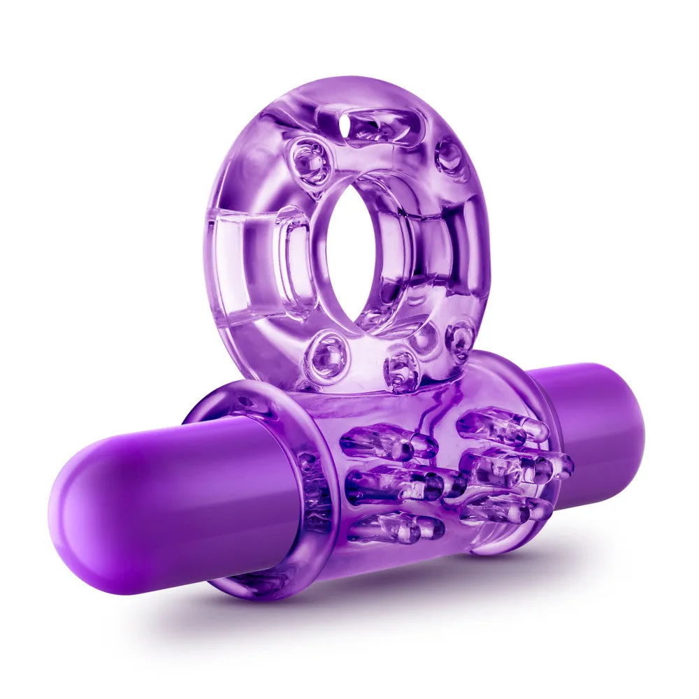 Play With Me By Blush® | Couples Play: Purple Vibrating Penis Ring