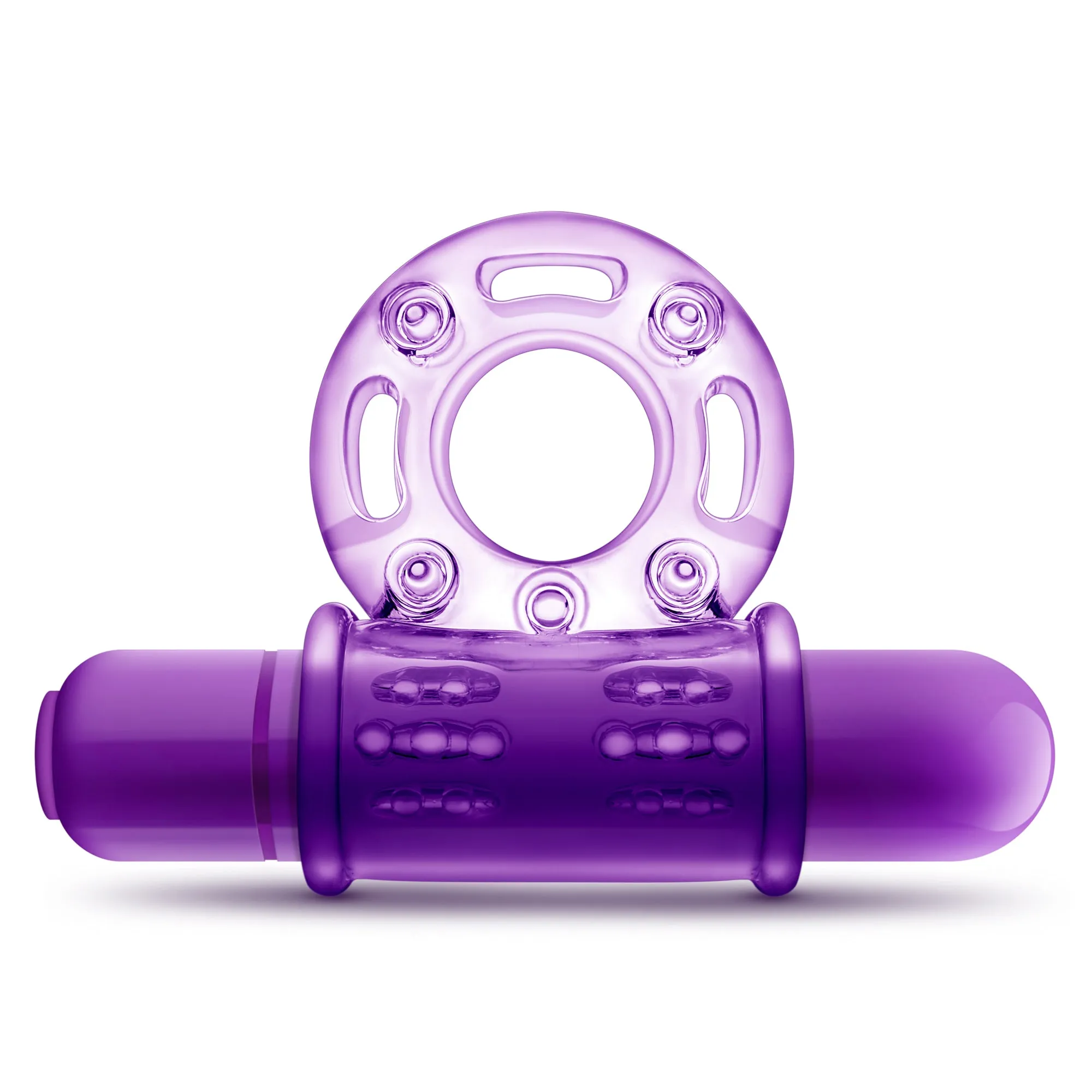 Play With Me By Blush® | Couples Play: Purple Vibrating Penis Ring