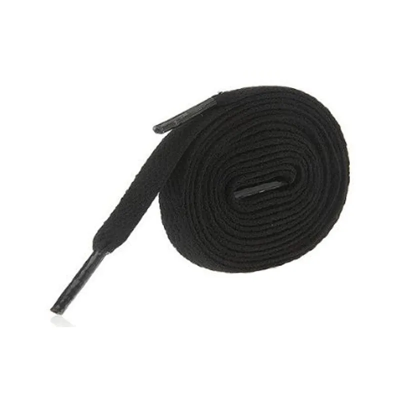 Precision 140cm Flat Black Laces