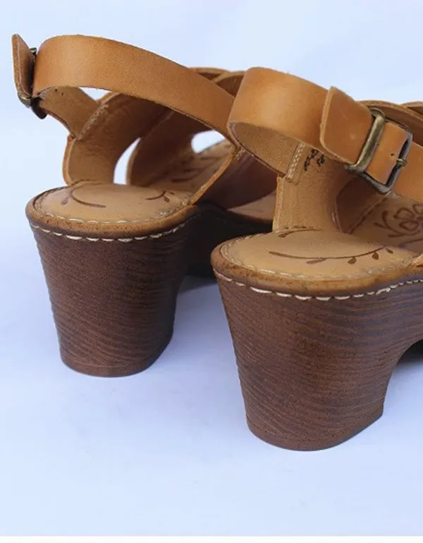 Retro Leather Handmade Open-Toe Summer Sandals