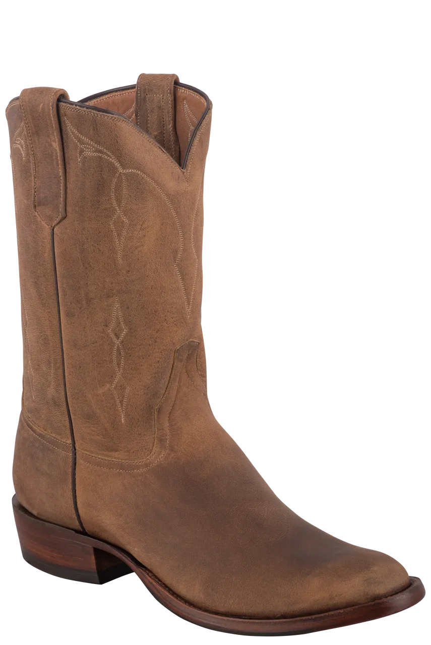 Rios of Mercedes Elk Bottom Roper Boots - Sand