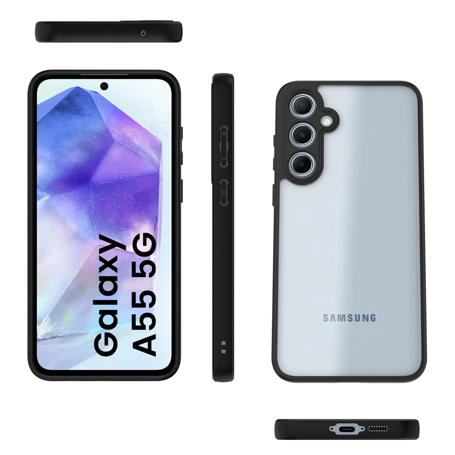 Samsung Galaxy A55 Back Cover Case | Hybrid - Clear